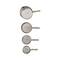 Hello Honey® Brass 4-Piece Stainless Steel Measuring Cup Set with Etched Flowers & Twig Shaped Handles